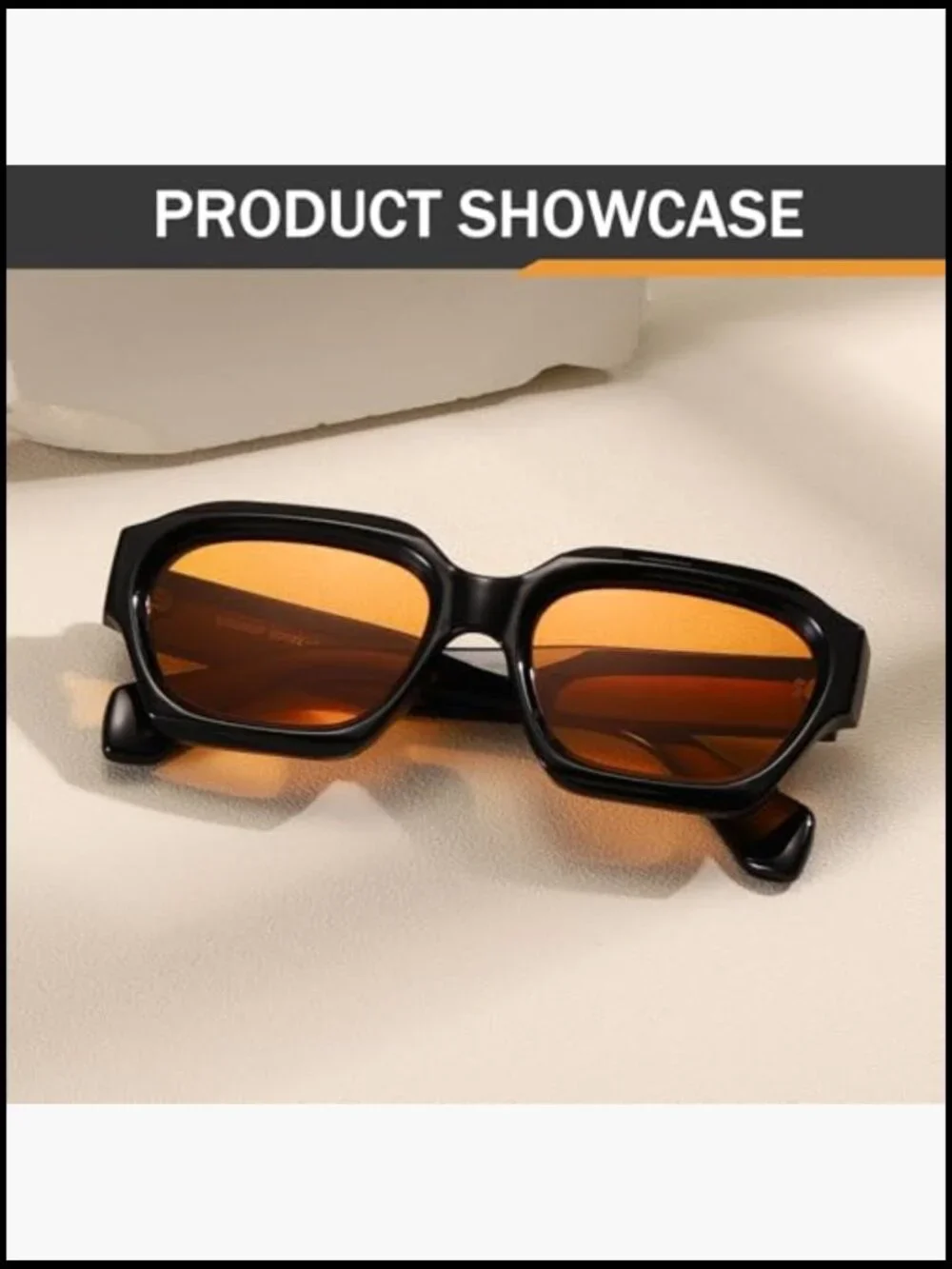 Polarized Retro Hexagon Sunglasses Oversized Square Chunky 90s Style